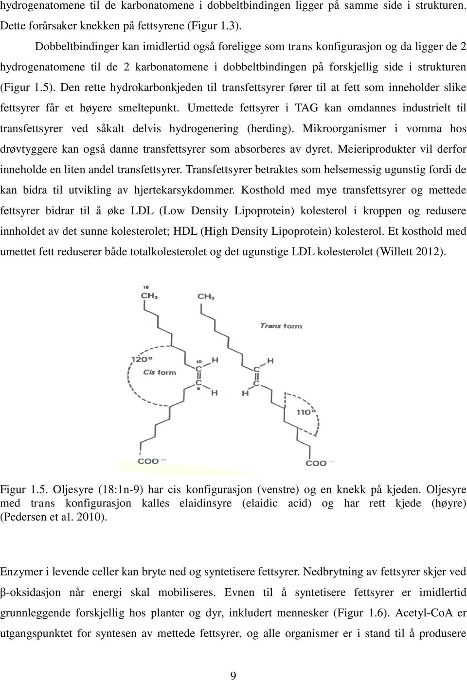 Den rette hydrokarbonkjeden til transfettsyrer fører til at fett som inneholder slike fettsyrer får et høyere smeltepunkt.