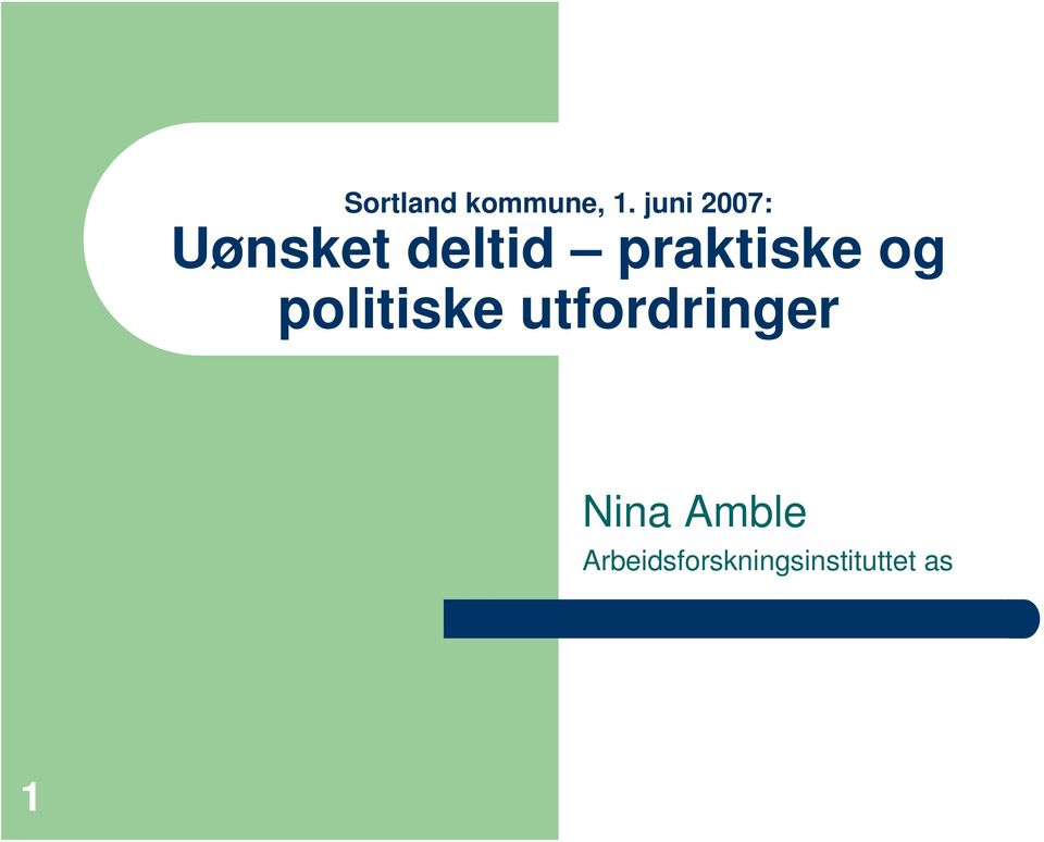 praktiske og politiske