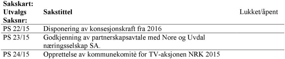 partnerskapsavtale med Nore og Uvdal næringsselskap SA.