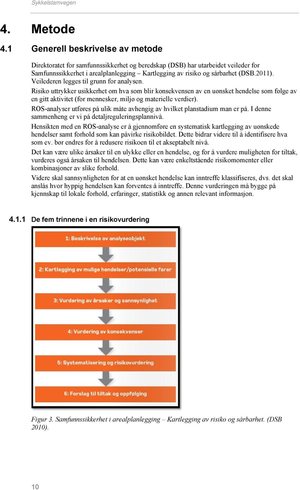 Veilederen legges til grunn for analysen. Risiko uttrykker usikkerhet om hva som blir konsekvensen av en uønsket hendelse som følge av en gitt aktivitet (for mennesker, miljø og materielle verdier).