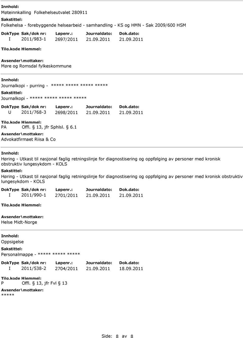 retningslinje for diagnostisering og oppfølging av personer med kronisk obstruktiv lungesykdom - KOLS Høring - tkast til nasjonal faglig retningslinje for diagnostisering og