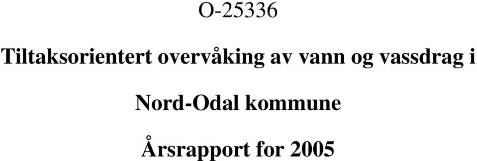 overvåking av vann og