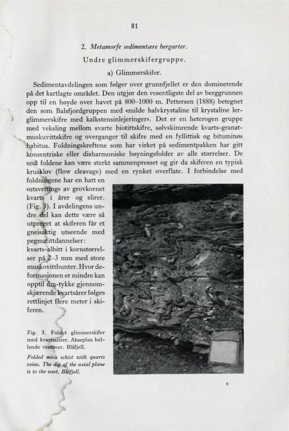 Pettersen (1888) betegnet den som Balsfjordgruppen med «milde halvkrystaline til krystaline ler glimmerskifre med kalkstensinlejeringer».