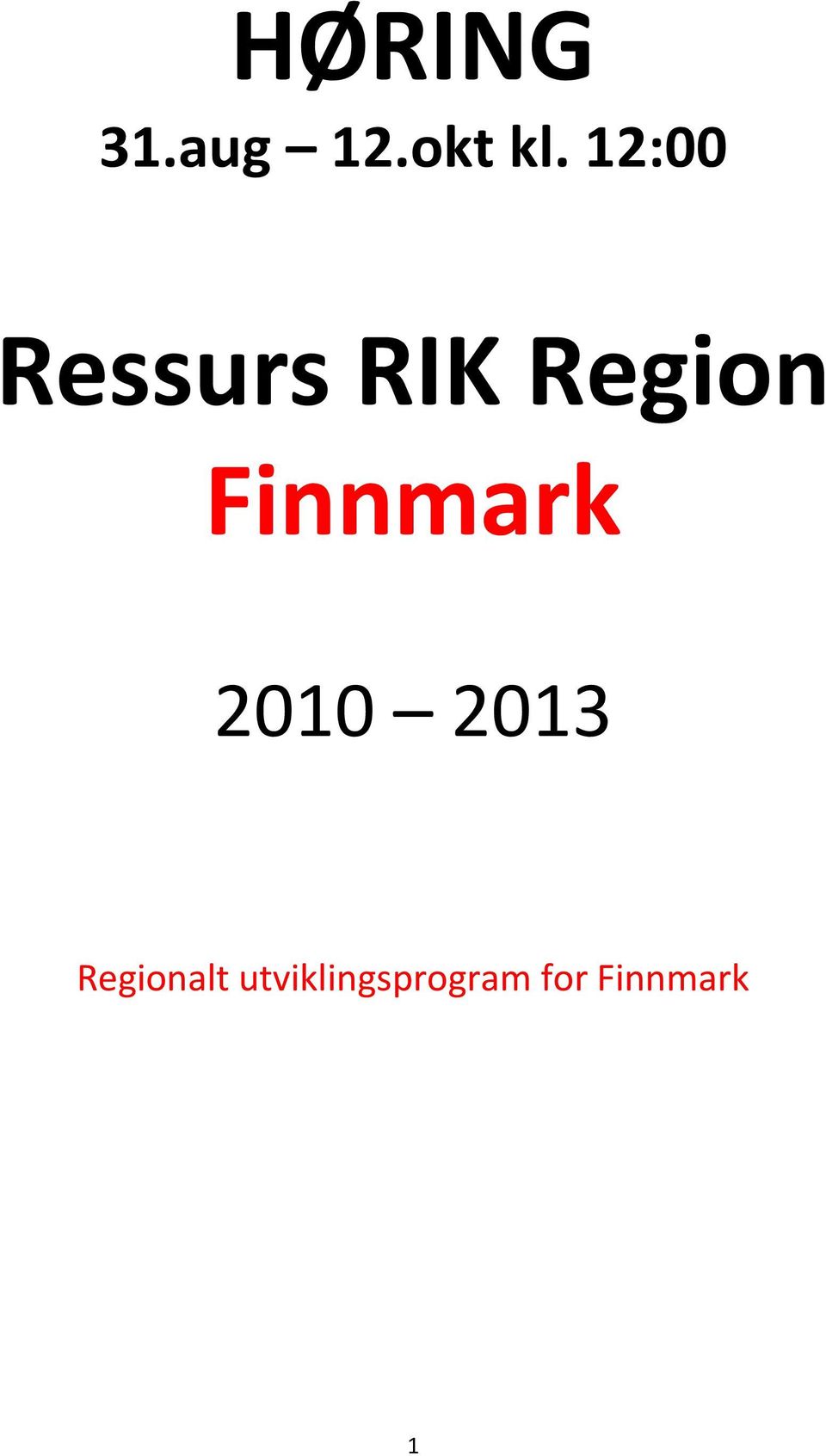 Finnmark 2010 2013