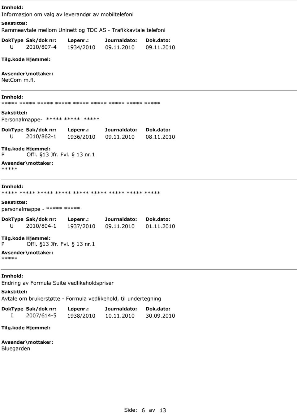 ersonalmappe- 2010/862-1 1936/2010 personalmappe - 2010/804-1 1937/2010 01.11.