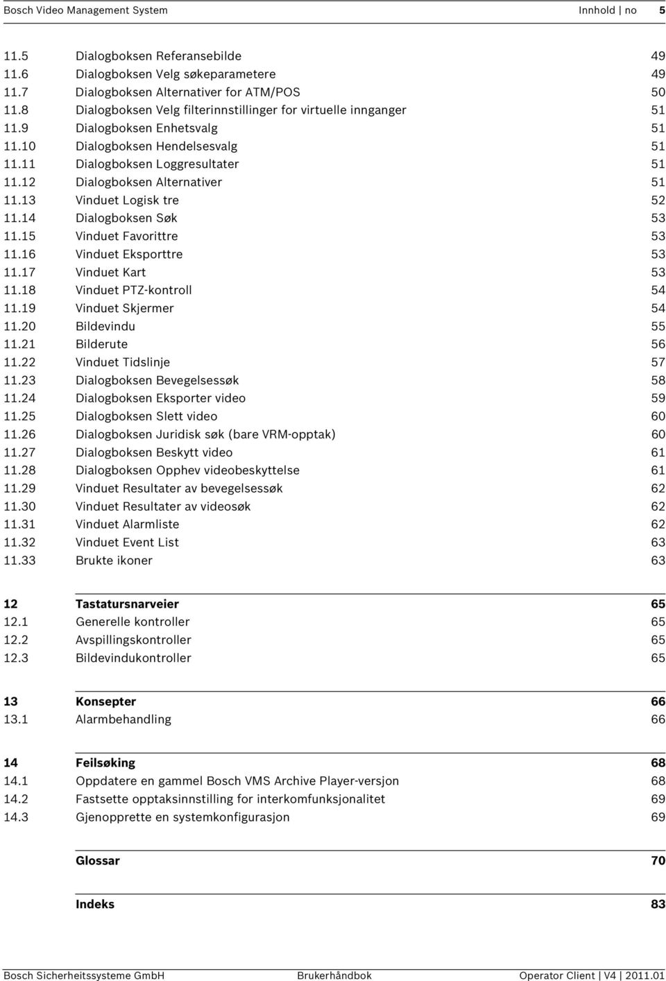 12 Dialogboksen Alternativer 51 11.13 Vinduet Logisk tre 52 11.14 Dialogboksen Søk 53 11.15 Vinduet Favorittre 53 11.16 Vinduet Eksporttre 53 11.17 Vinduet Kart 53 11.18 Vinduet PTZ-kontroll 54 11.