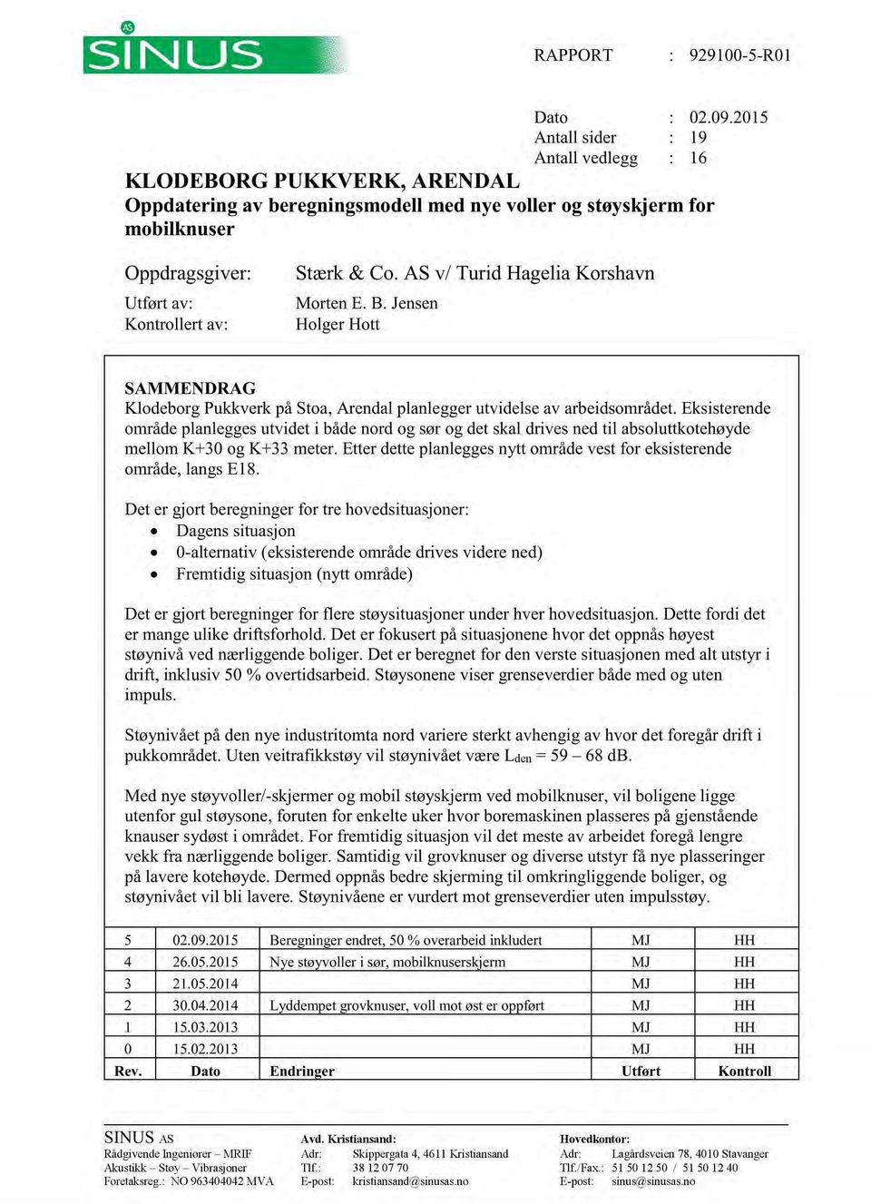 AS v/ Turid HageliaKorshavn MortenE. B. Jensen HolgerHott SAMMENDRAG KlodeborgPukkverkpåStoa,Arendalplanleggerutvidelseav arbeidsområdet.