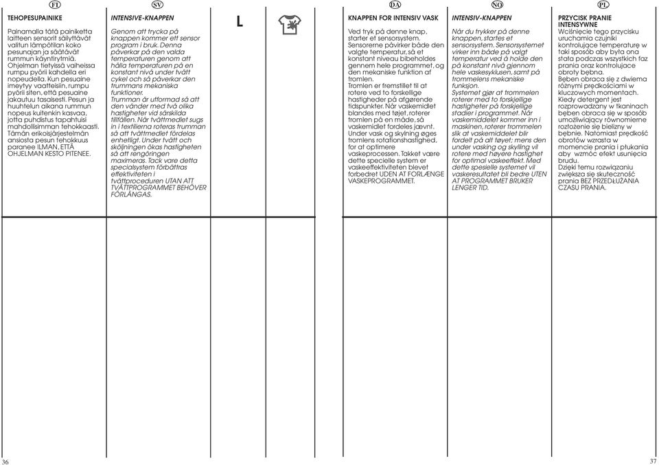 Pesun ja huuhtelun aikana rummun nopeus kuitenkin kasvaa, jotta puhdistus tapahtuisi mahdollisimman tehokkaasti.