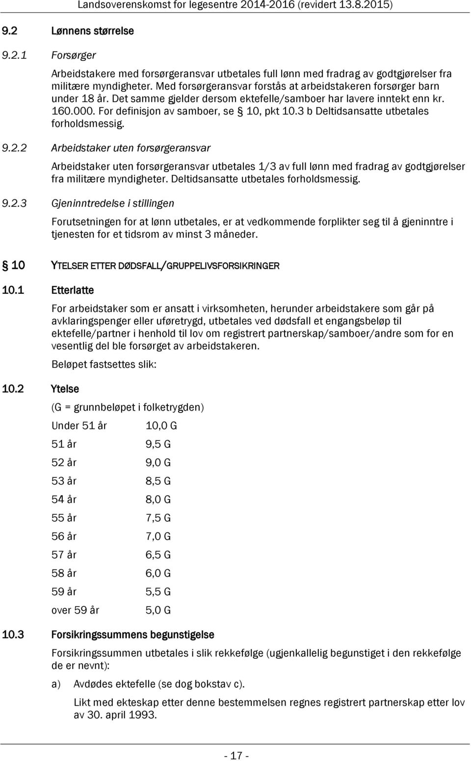 Det samme gjelder dersom ektefelle/samboer har lavere inntekt enn kr. 160.000. For definisjon av samboer, se 10, pkt 10.3 b Deltidsansatte utbetales forholdsmessig. 9.2.