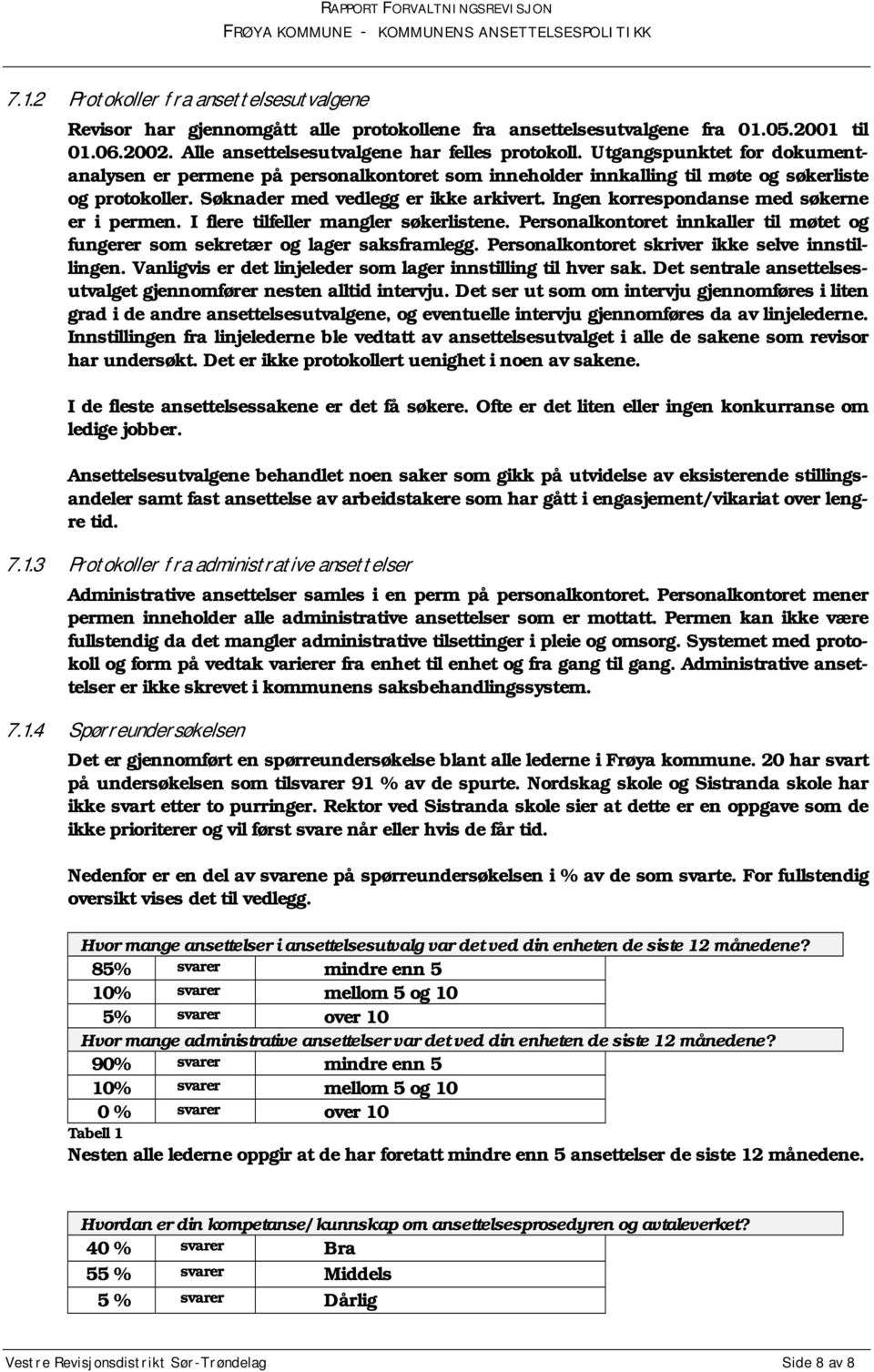 Ingen korrespondanse med søkerne er i permen. I flere tilfeller mangler søkerlistene. Personalkontoret innkaller til møtet og fungerer som sekretær og lager saksframlegg.