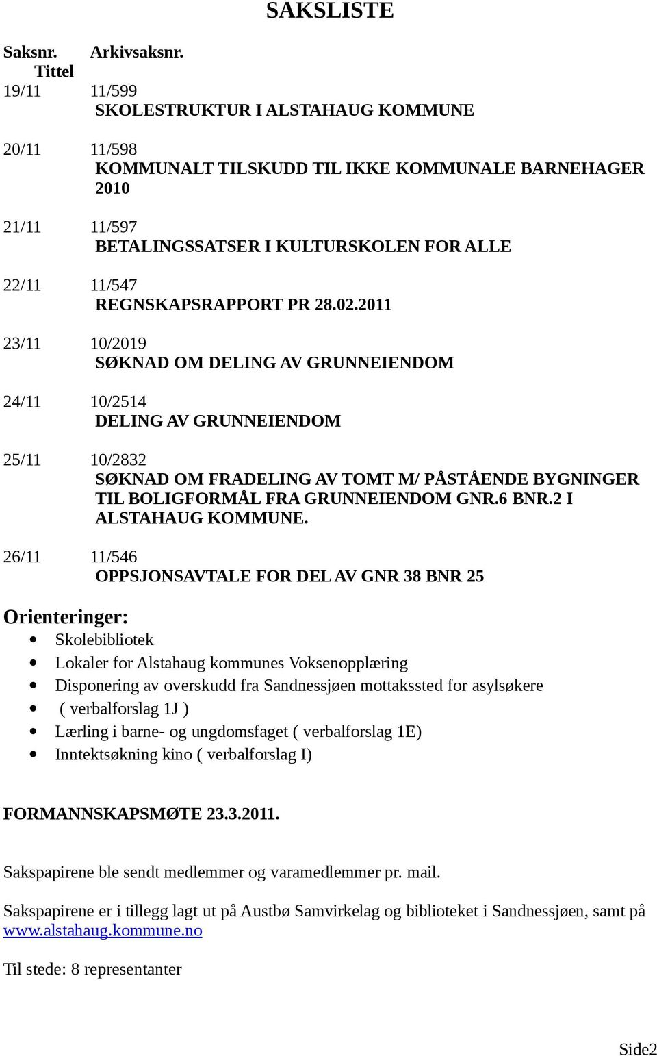 REGNSKAPSRAPPORT PR 28.02.