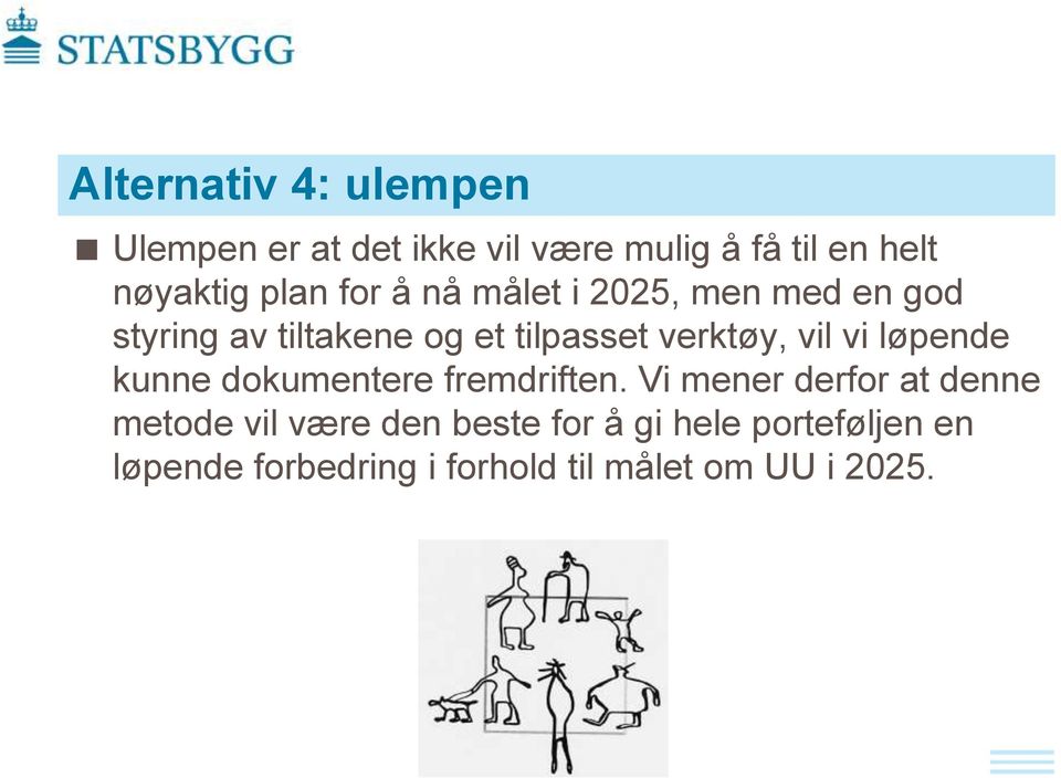 vil vi løpende kunne dokumentere fremdriften.