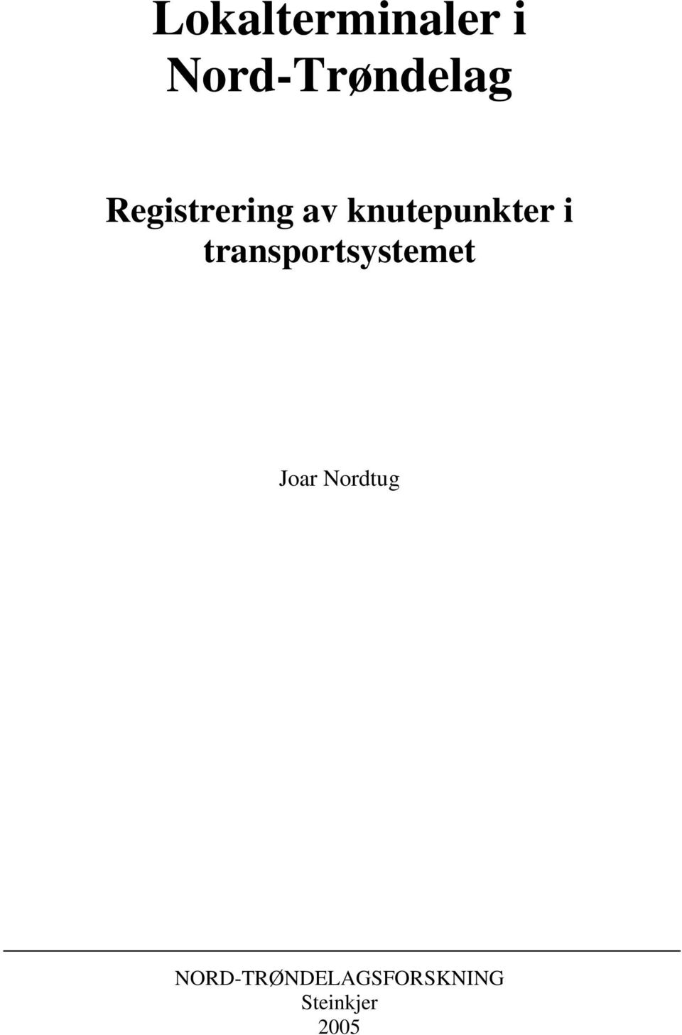 transportsystemet Joar Nordtug