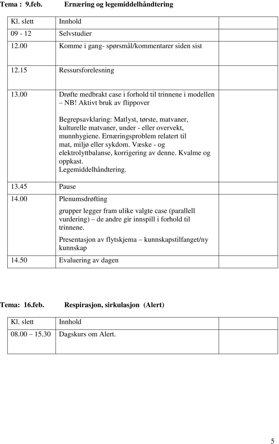 45 Pause Begrepsavklaring: Matlyst, tørste, matvaner, kulturelle matvaner, under - eller overvekt, munnhygiene. Ernæringsproblem relatert til mat, miljø eller sykdom.