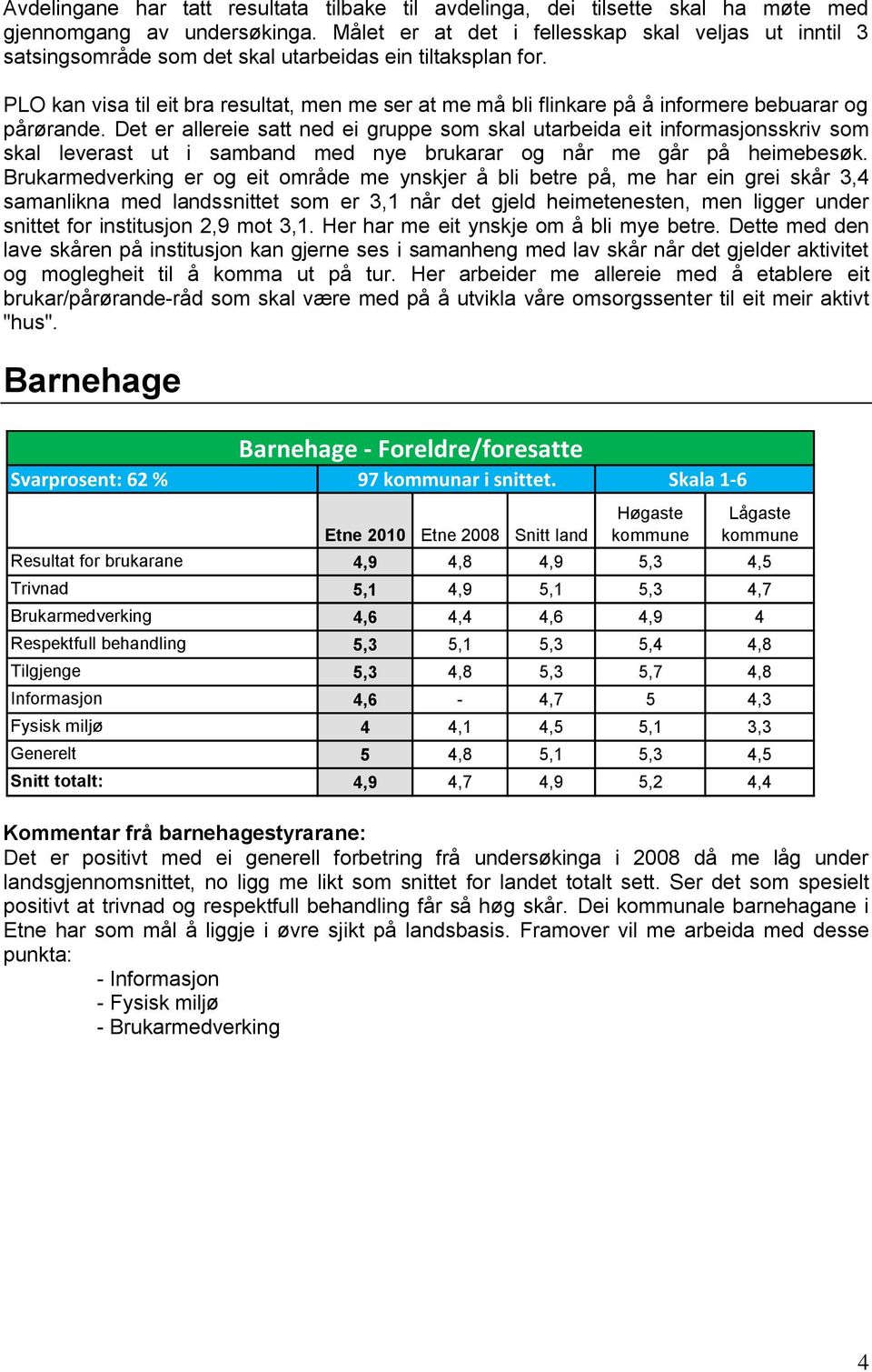 PLO kan visa til eit bra resultat, men me ser at me må bli flinkare på å informere bebuarar og pårørande.