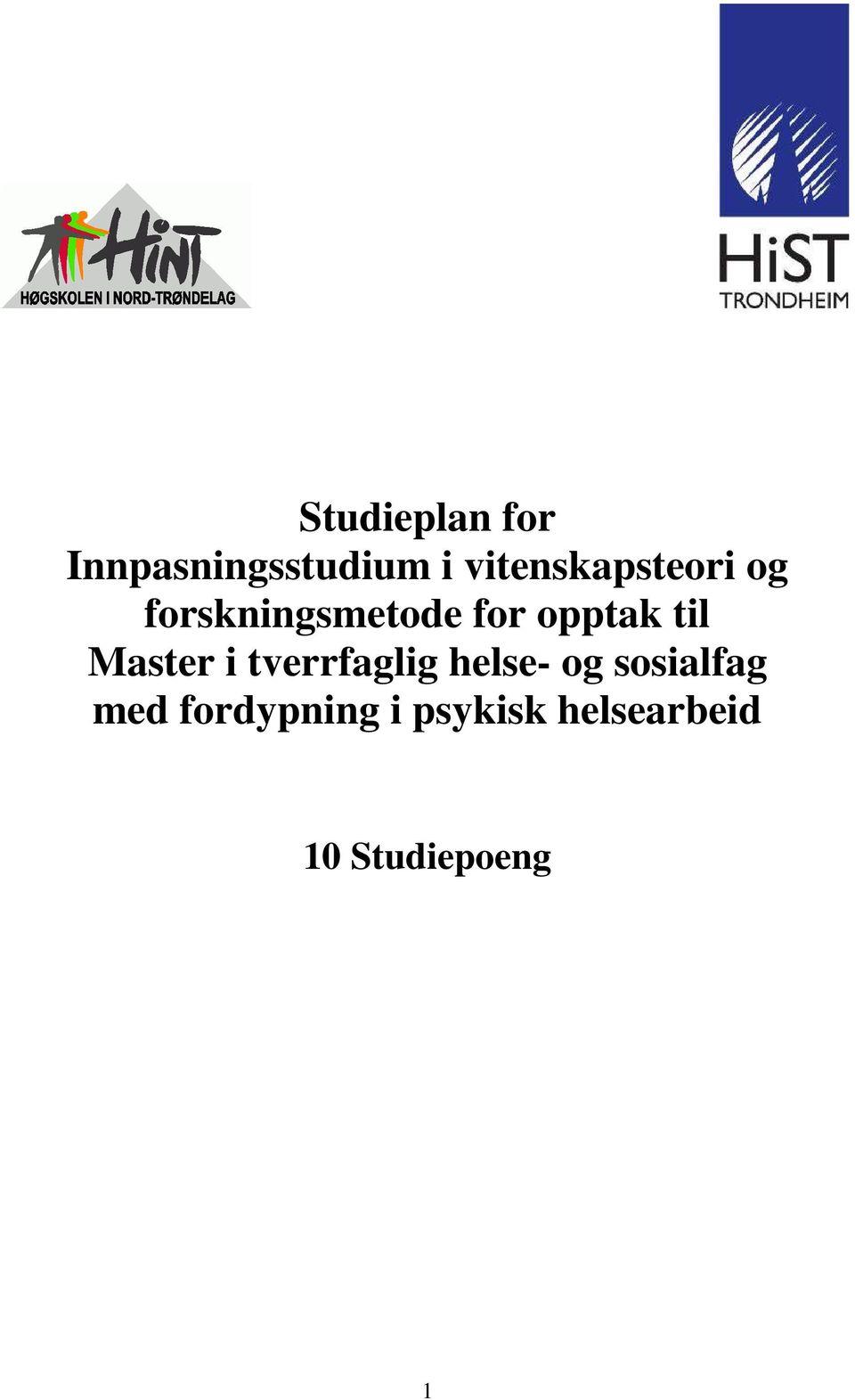 opptak til Master i tverrfaglig helse- og