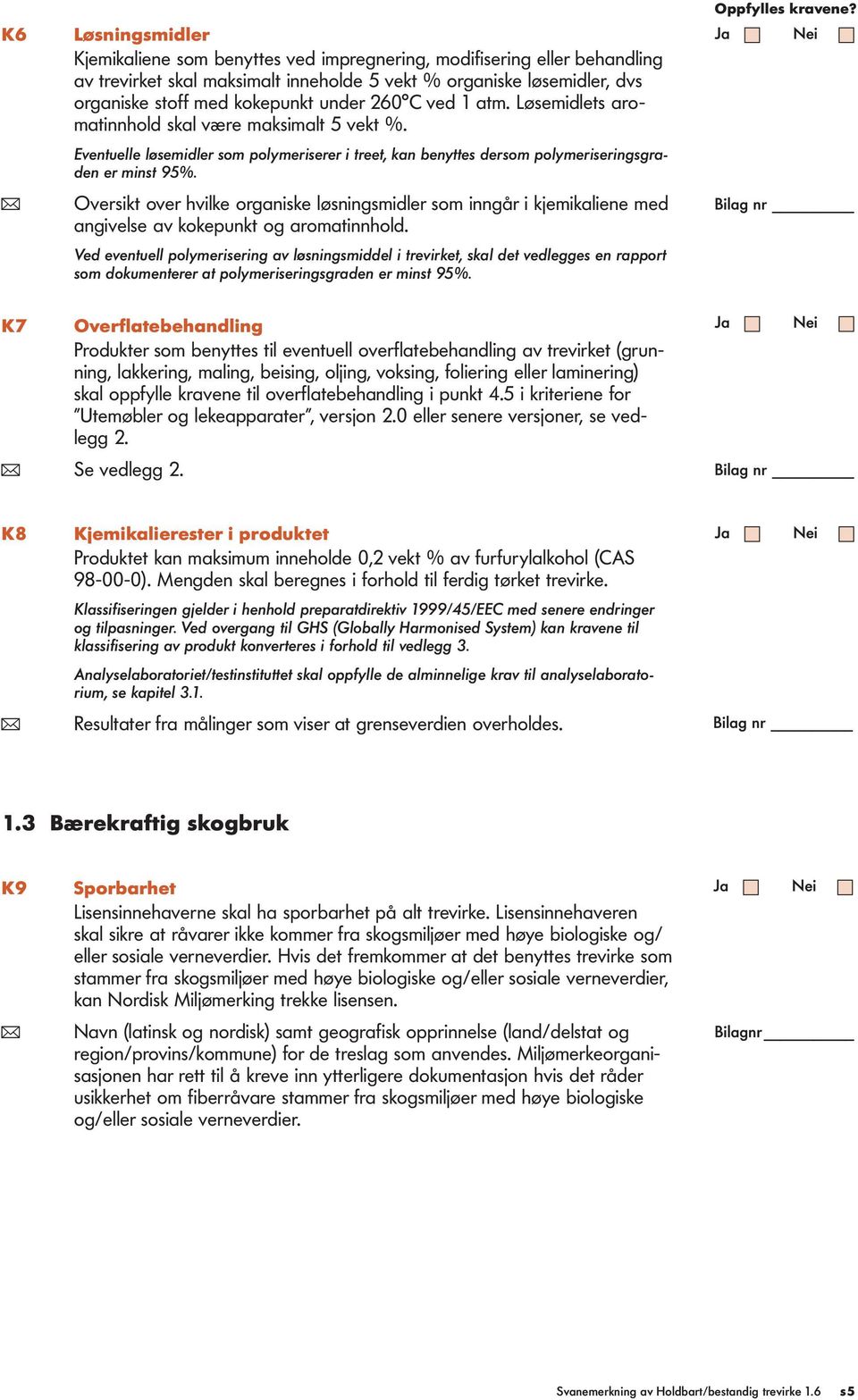 ( Oversikt over hvilke organiske løsningsmidler som inngår i kjemikaliene med angivelse av kokepunkt og aromatinnhold.