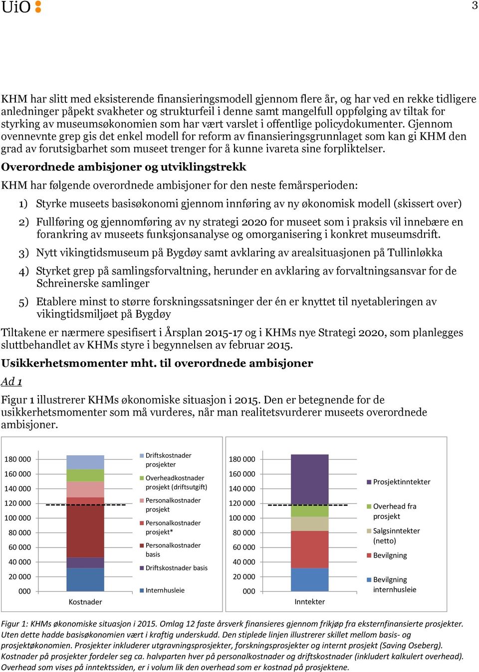 Gjennom ovennevnte grep gis det enkel modell for reform av finansieringsgrunnlaget som kan gi KHM den grad av forutsigbarhet som museet trenger for å kunne ivareta sine forpliktelser.