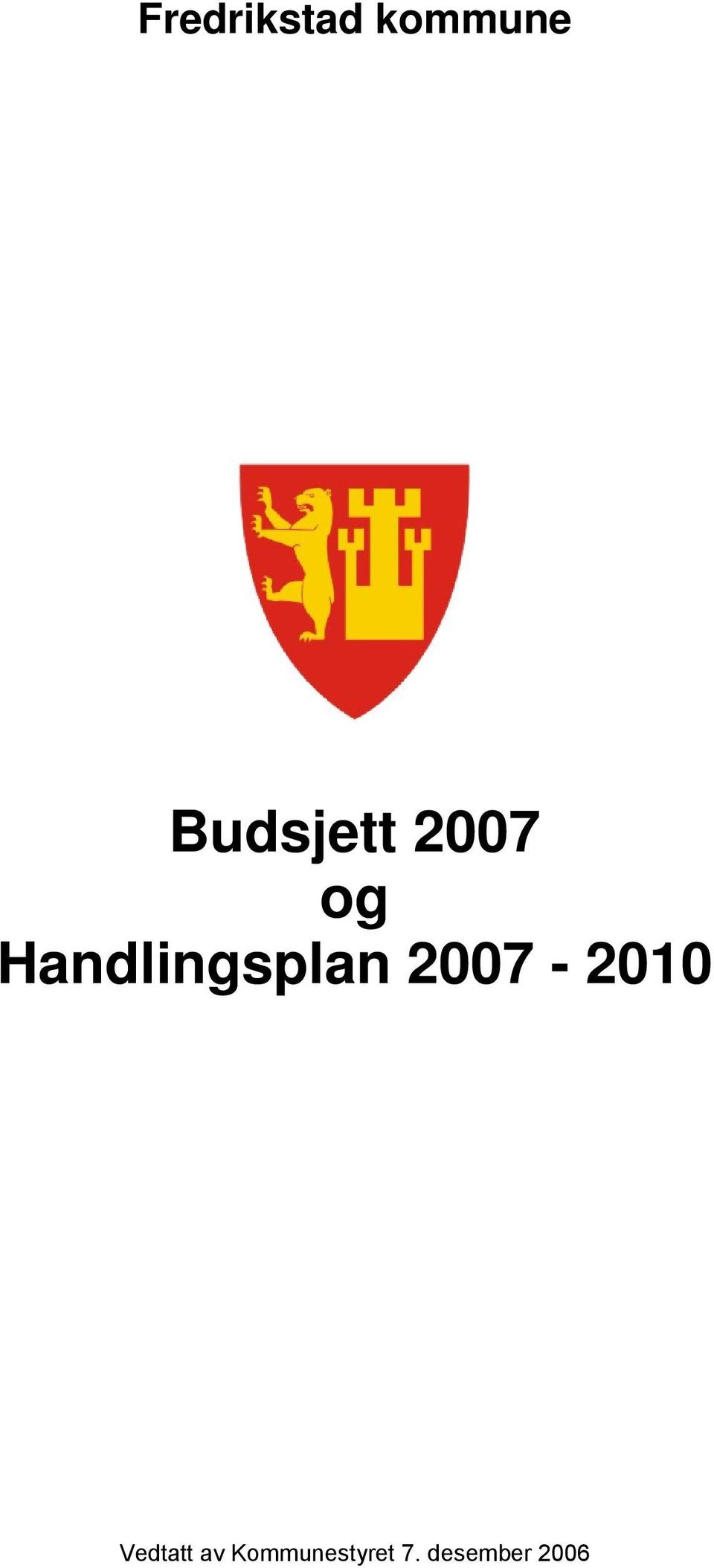 Handlingsplan 2007-2010