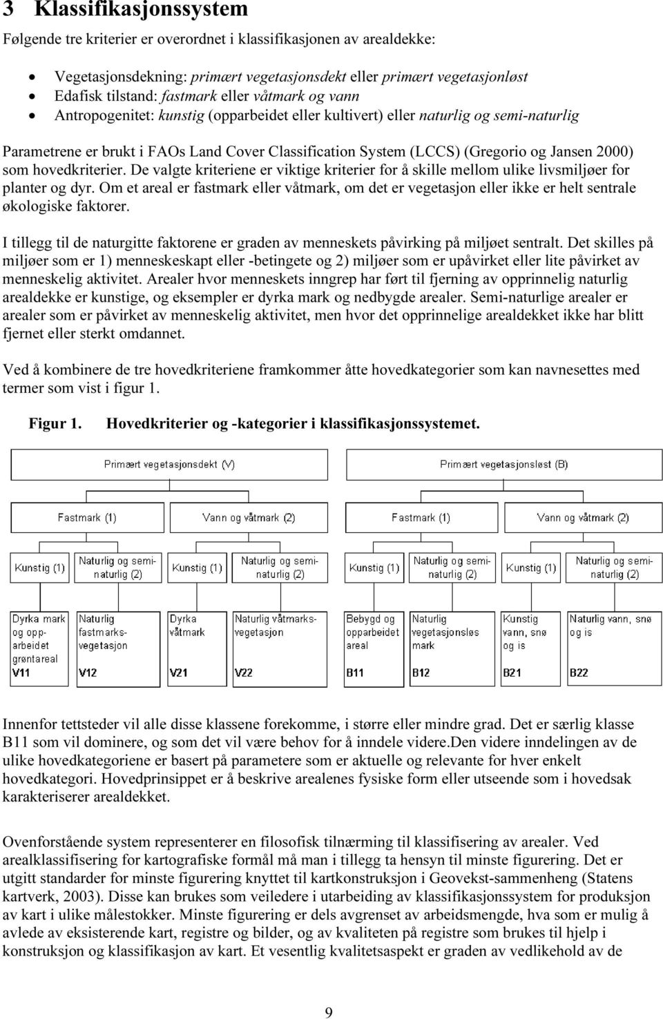 2000) som hovedkriterier. De valgte kriteriene er viktige kriterier for å skille mellom ulike livsmiljøer for planter og dyr.