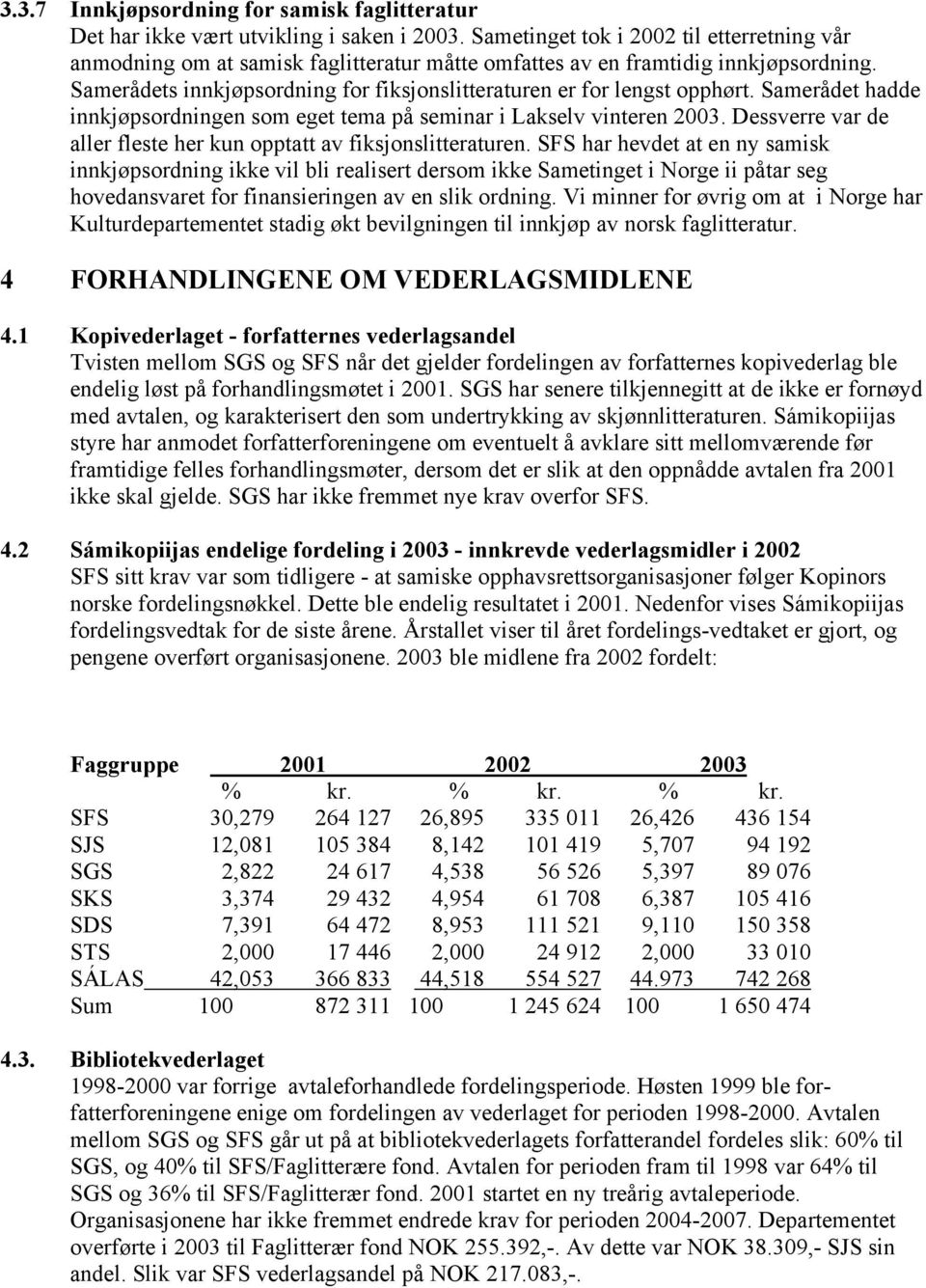 Samerådets innkjøpsordning for fiksjonslitteraturen er for lengst opphørt. Samerådet hadde innkjøpsordningen som eget tema på seminar i Lakselv vinteren 2003.