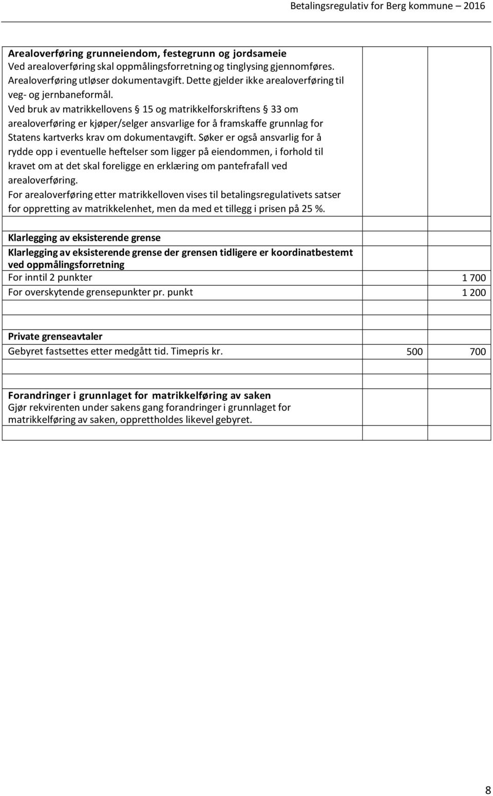 Ved bruk av matrikkellovens 15 og matrikkelforskriftens 33 om arealoverføring er kjøper/selger ansvarlige for å framskaffe grunnlag for Statens kartverks krav om dokumentavgift.