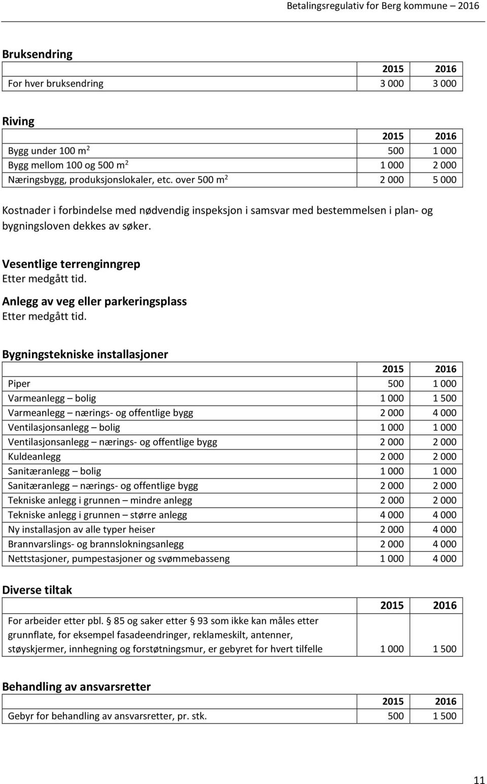 Anlegg av veg eller parkeringsplass Etter medgått tid.