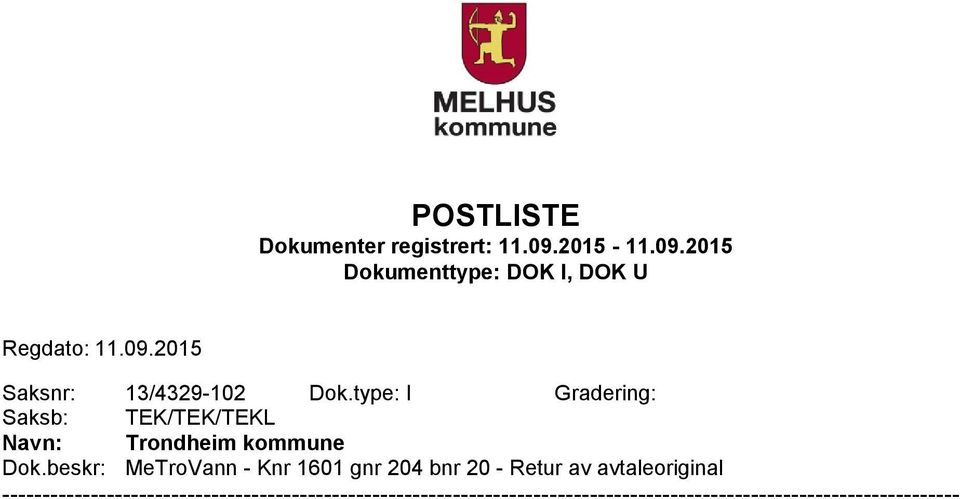 Navn: Trondheim kommune Dok.