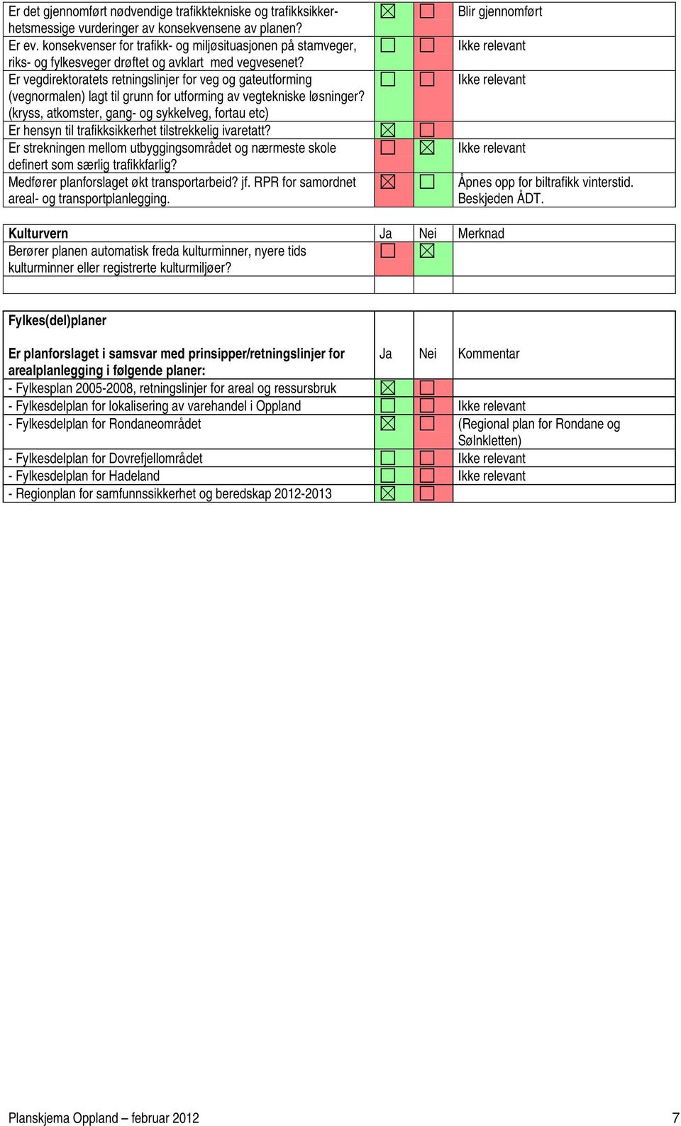 Er vegdirektoratets retningslinjer for veg og gateutforming (vegnormalen) lagt til grunn for utforming av vegtekniske løsninger?