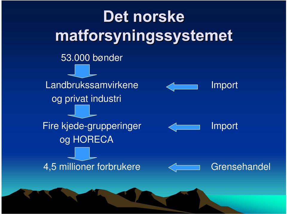 kjede-grupperinger og HORECA