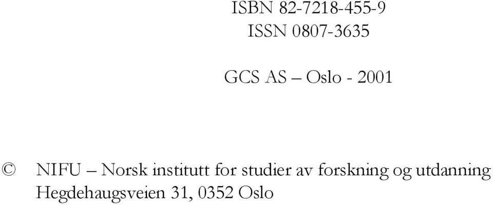 institutt for studier av forskning