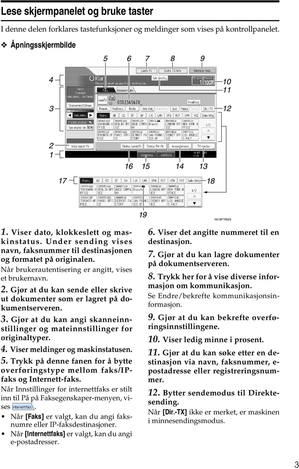 Gjør at du kan sende eller skrive ut dokumenter som er lagret på dokumentserveren. 3. Gjør at du kan angi skanneinnstillinger og mateinnstillinger for originaltyper. 4.