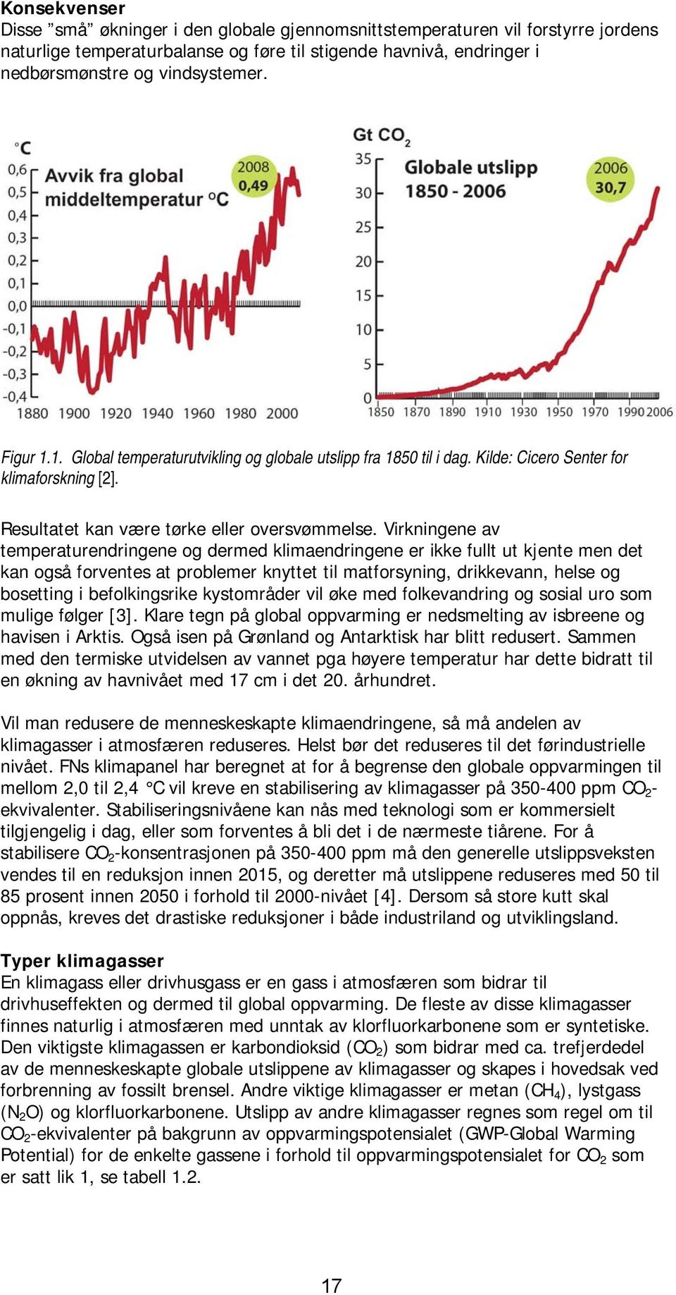 Virkningene av temperaturendringene og dermed klimaendringene er ikke fullt ut kjente men det kan også forventes at problemer knyttet til matforsyning, drikkevann, helse og bosetting i befolkingsrike