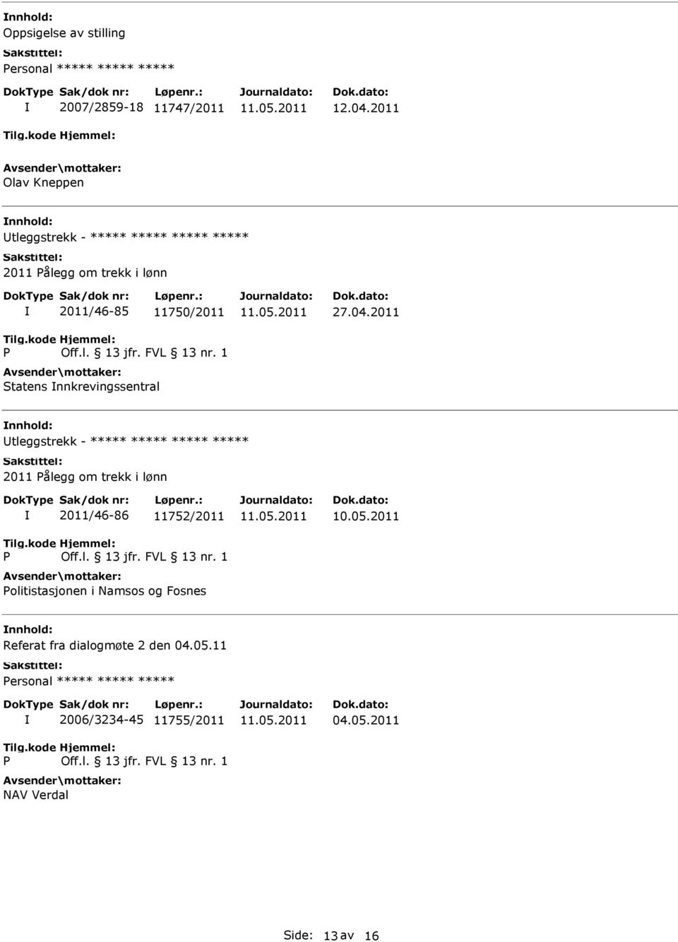 FVL 13 nr. 1 Statens nnkrevingssentral 27.04.