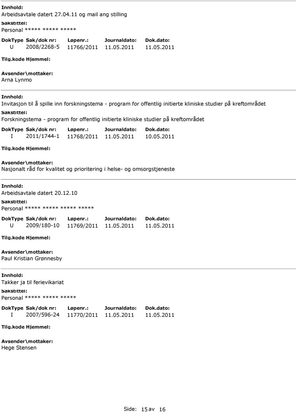 kliniske studier på kreftområdet Forskningstema - program for offentlig initierte kliniske studier på kreftområdet 2011/1744-1