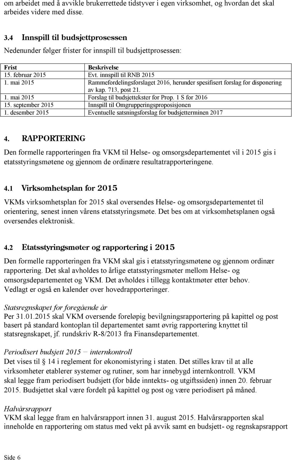 mai 2015 Rammefordelingsforslaget 2016, herunder spesifisert forslag for disponering av kap. 713, post 21. 1. mai 2015 Forslag til budsjettekster for Prop. 1 S for 2016 15.