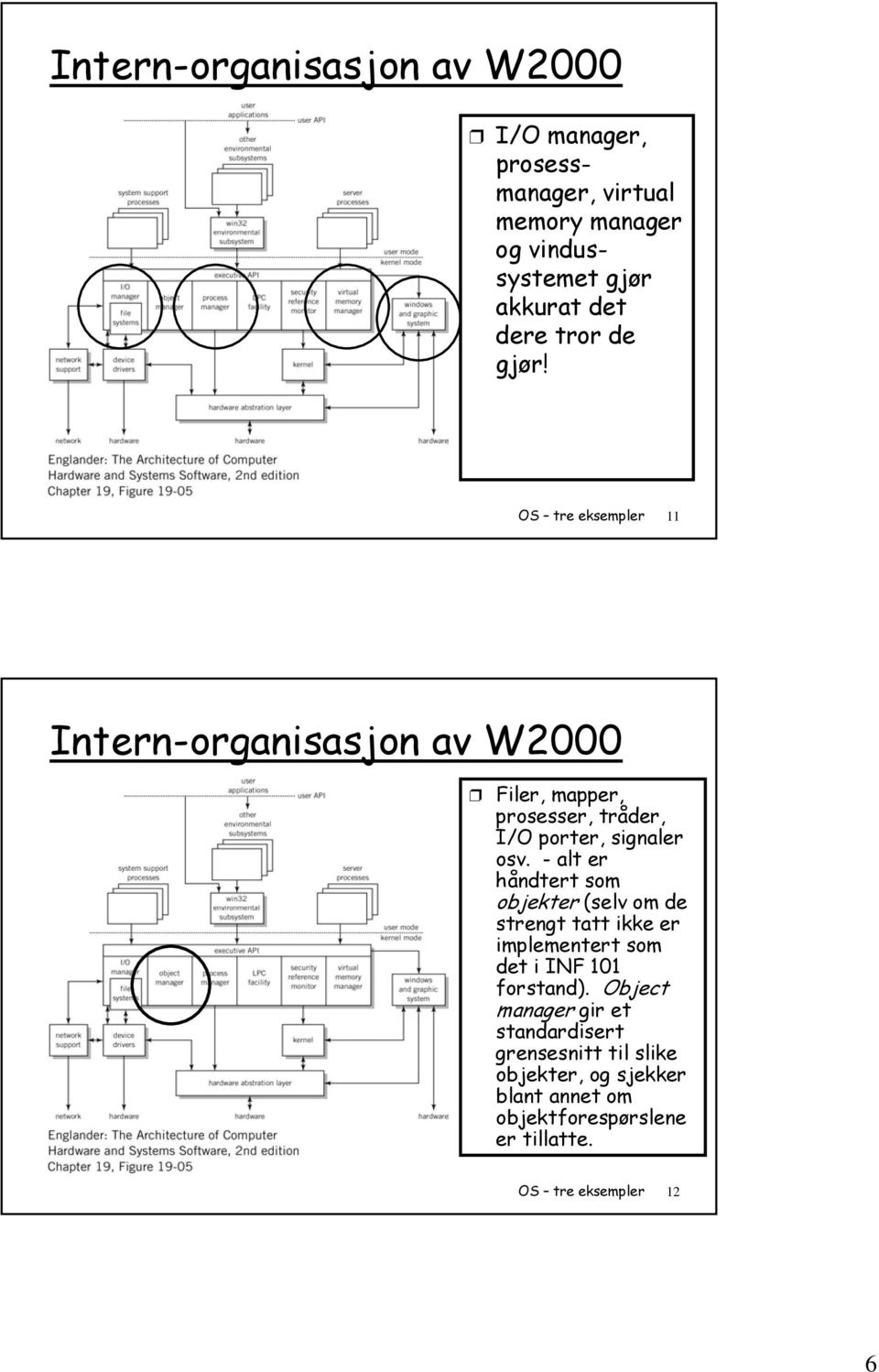 - alt er håndtert som objekter (selv om de strengt tatt ikke er implementert som det i INF 101 forstand).