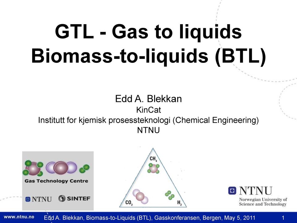 (Chemical Engineering) NTNU Edd A.