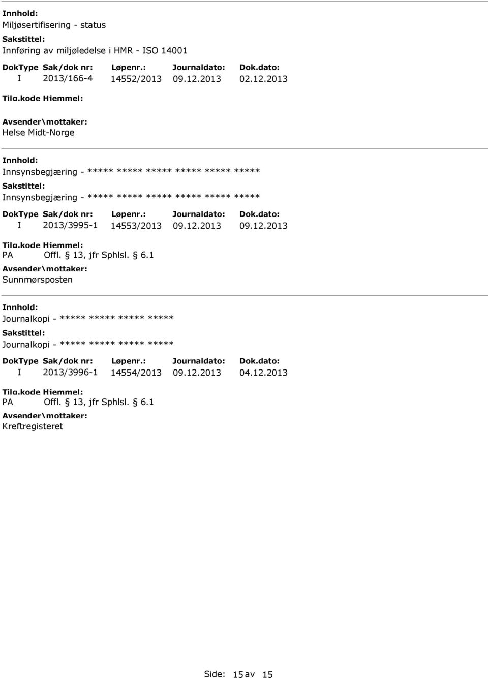 nnsynsbegjæring - A 2013/3995-1 14553/2013 Sunnmørsposten