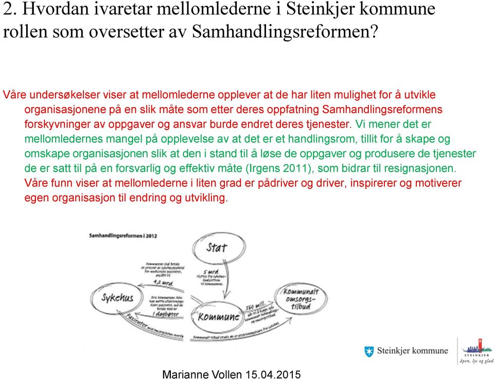 oppgaver og ansvar burde endret deres tjenester.