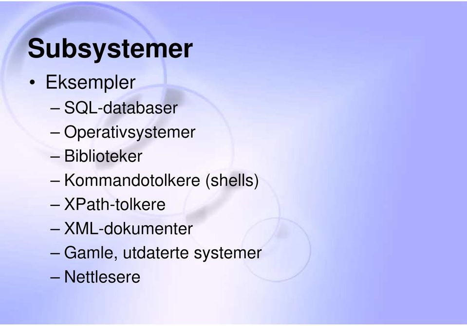 Kommandotolkere (shells) XPath-tolkere