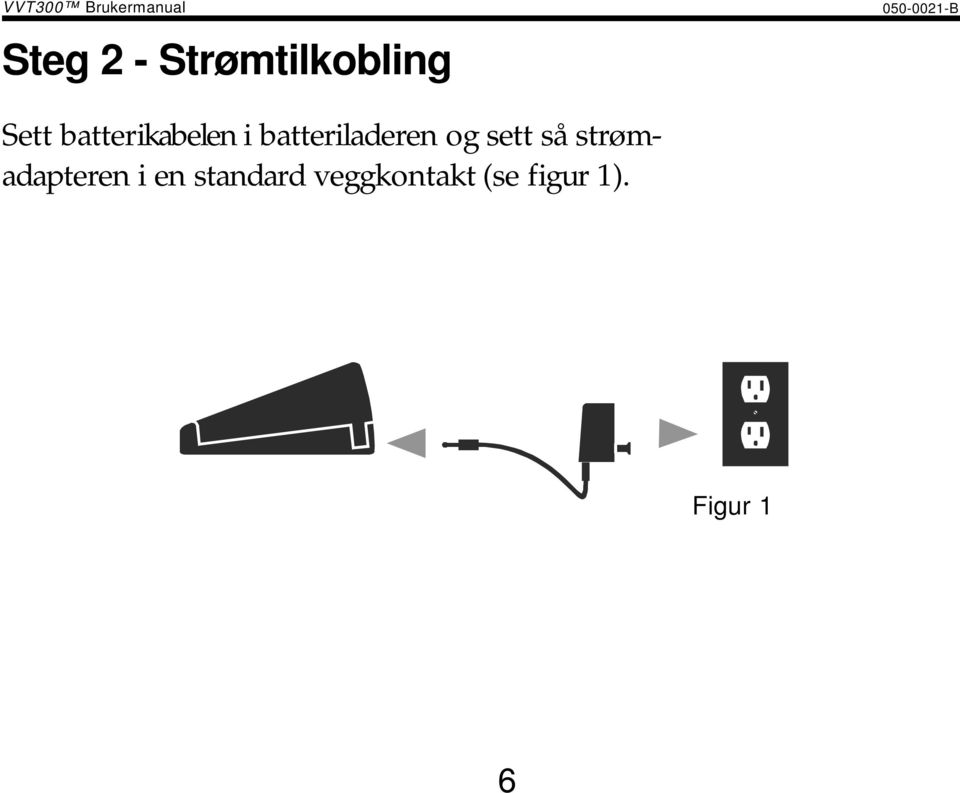 batterikabelen i batteriladeren og sett