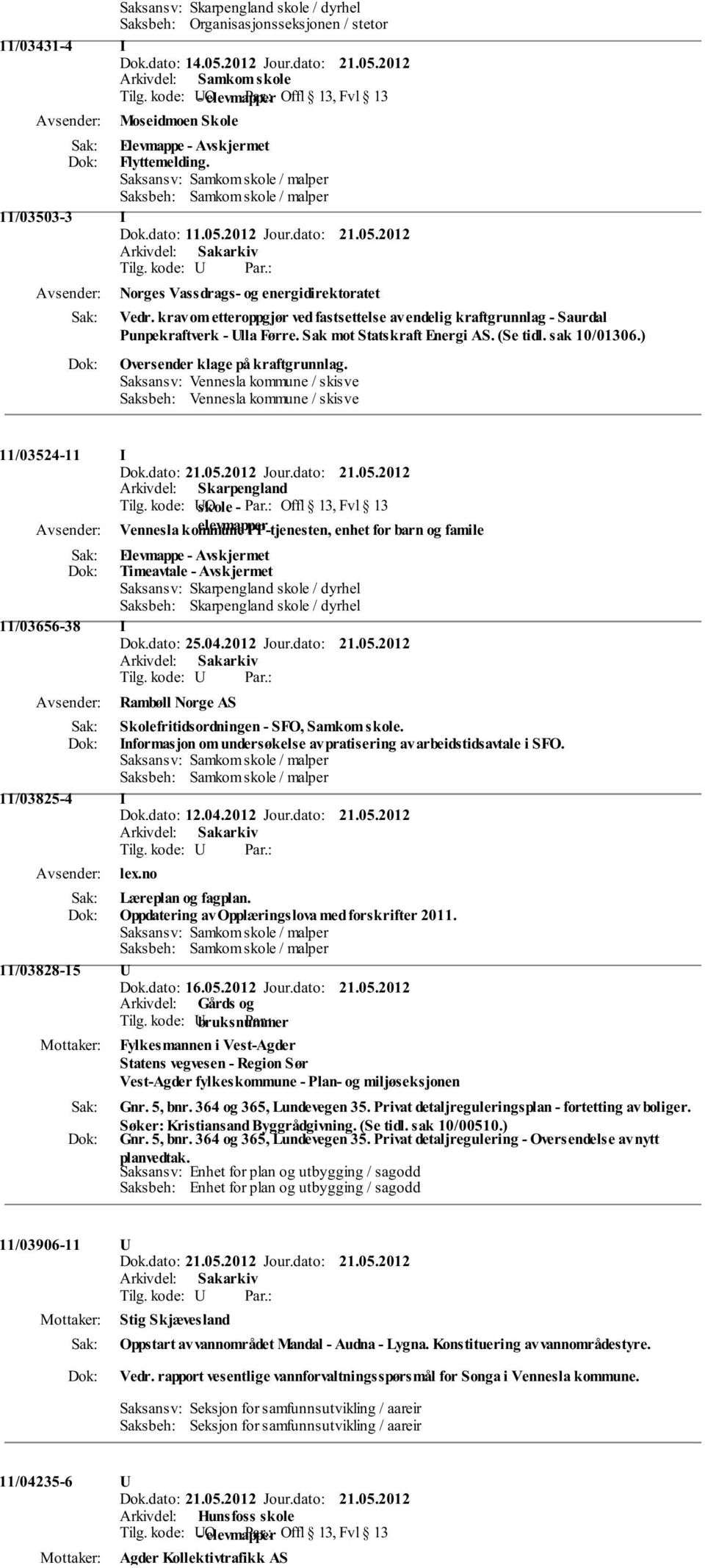 krav om etteroppgjør ved fastsettelse av endelig kraftgrunnlag - Saurdal Punpekraftverk - Ulla Førre. Sak mot Statskraft Energi AS. (Se tidl. sak 10/01306.) Oversender klage på kraftgrunnlag.