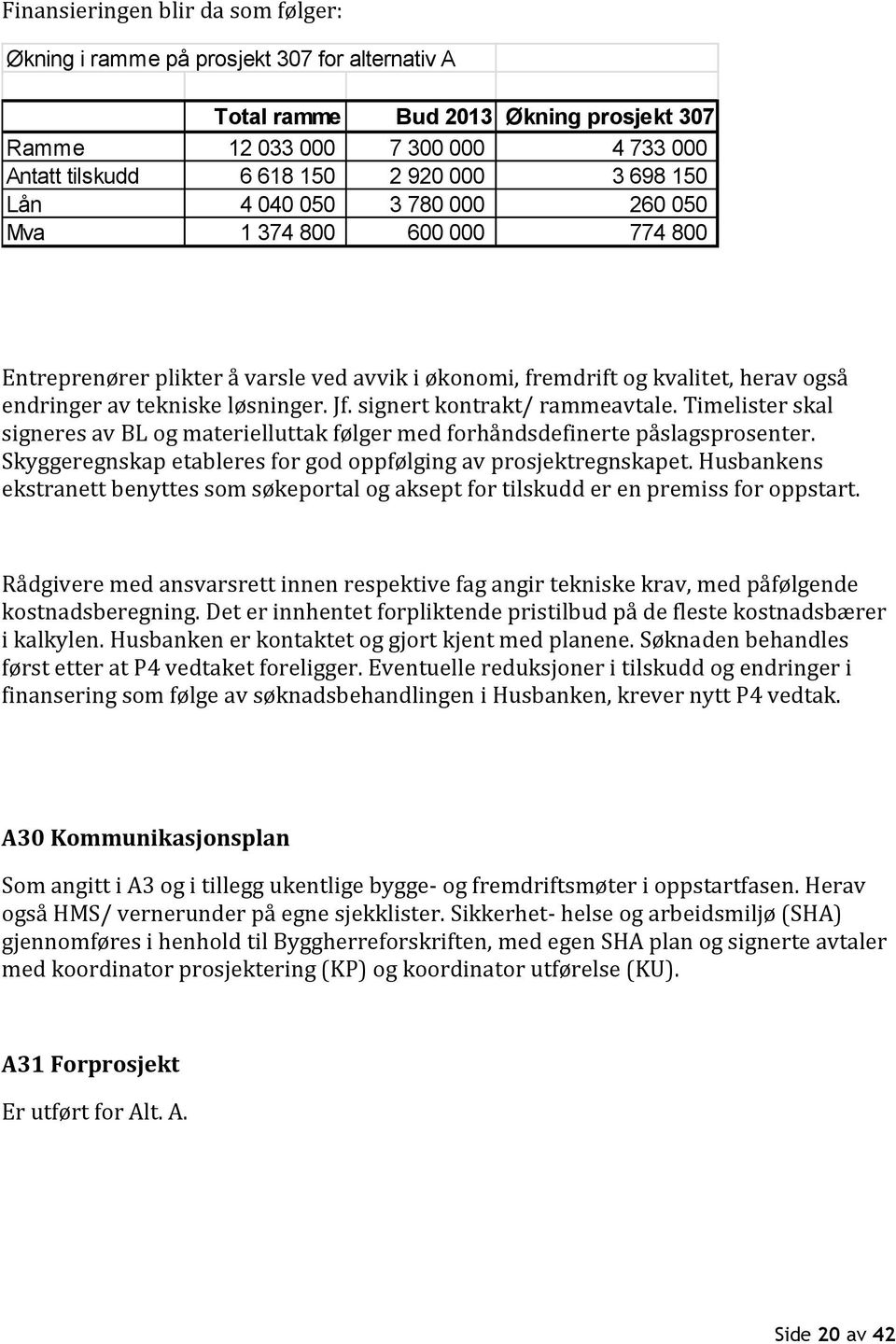 signert kontrakt/ rammeavtale. Timelister skal signeres av BL og materielluttak følger med forhåndsdefinerte påslagsprosenter. Skyggeregnskap etableres for god oppfølging av prosjektregnskapet.