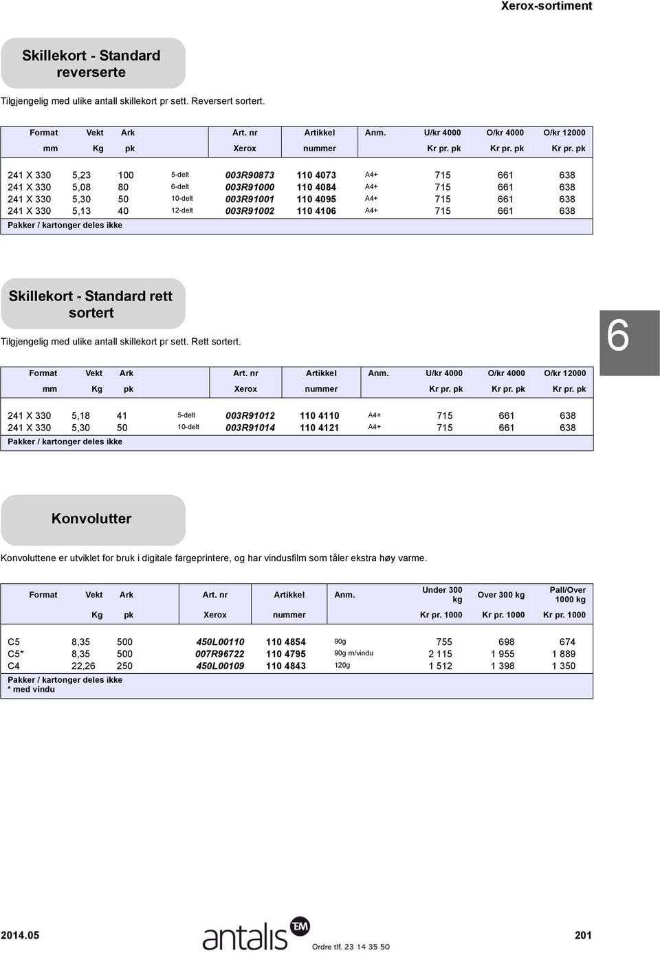 5,13 40 12-delt 003R91002 110 4106 A4+ 715 661 638 Skillekort - Standard rett sortert Tilgjengelig med ulike antall skillekort pr sett. Rett sortert.