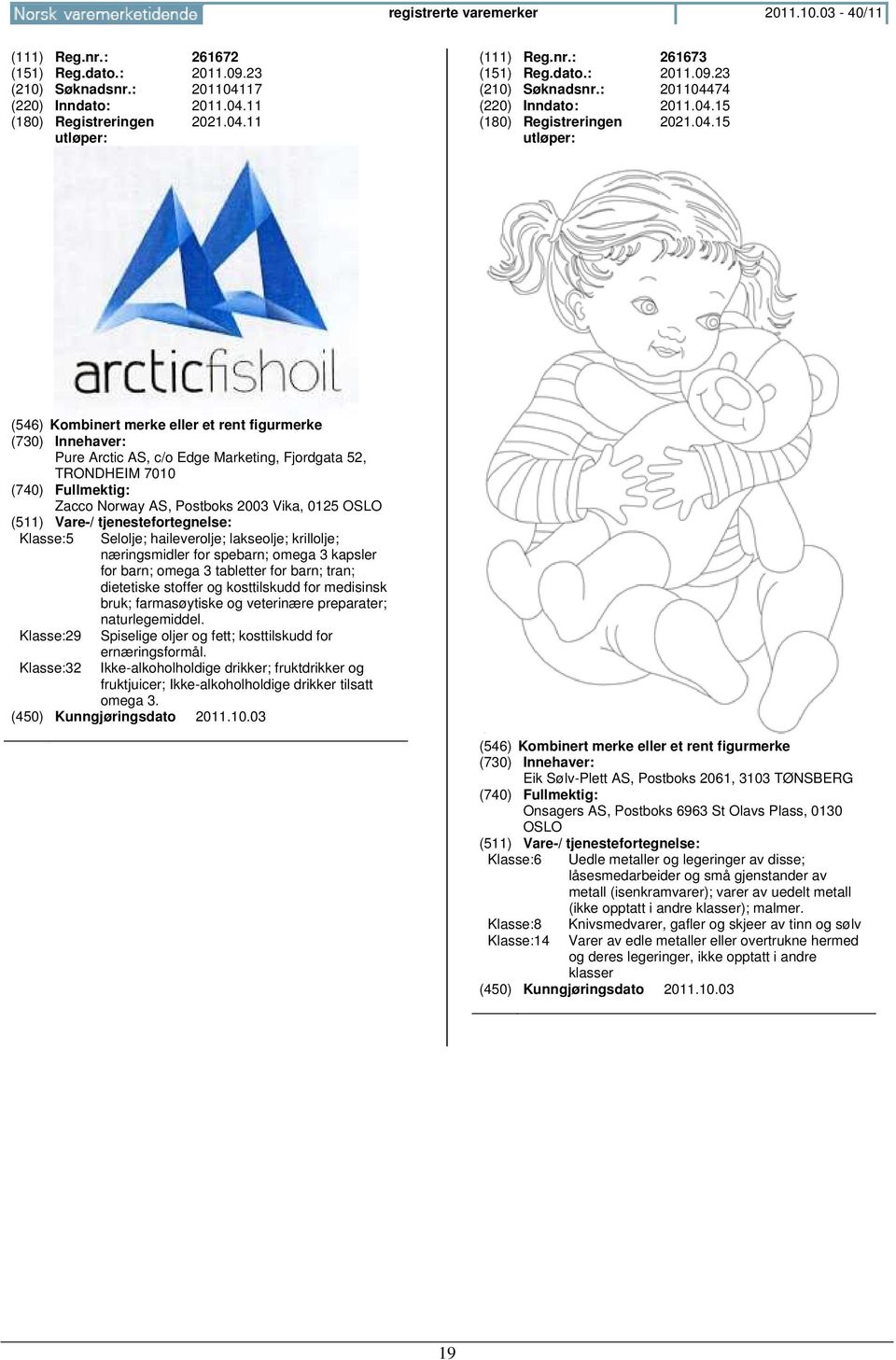 haileverolje; lakseolje; krillolje; næringsmidler for spebarn; omega 3 kapsler for barn; omega 3 tabletter for barn; tran; dietetiske stoffer og kosttilskudd for medisinsk bruk; farmasøytiske og