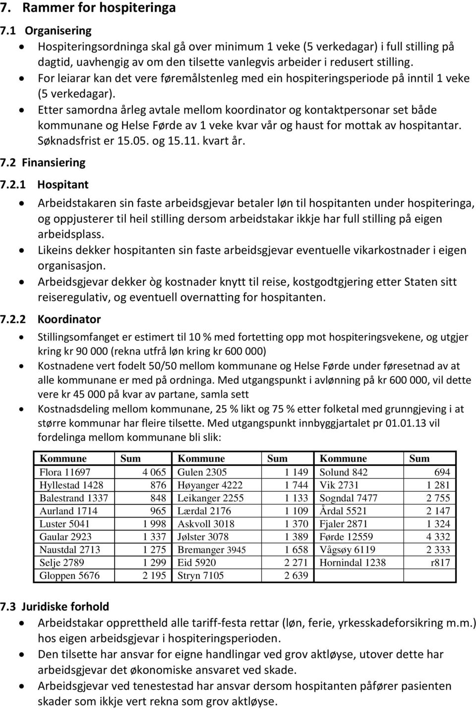 For leiarar kan det vere føremålstenleg med ein hospiteringsperiode på inntil 1 veke (5 verkedagar).