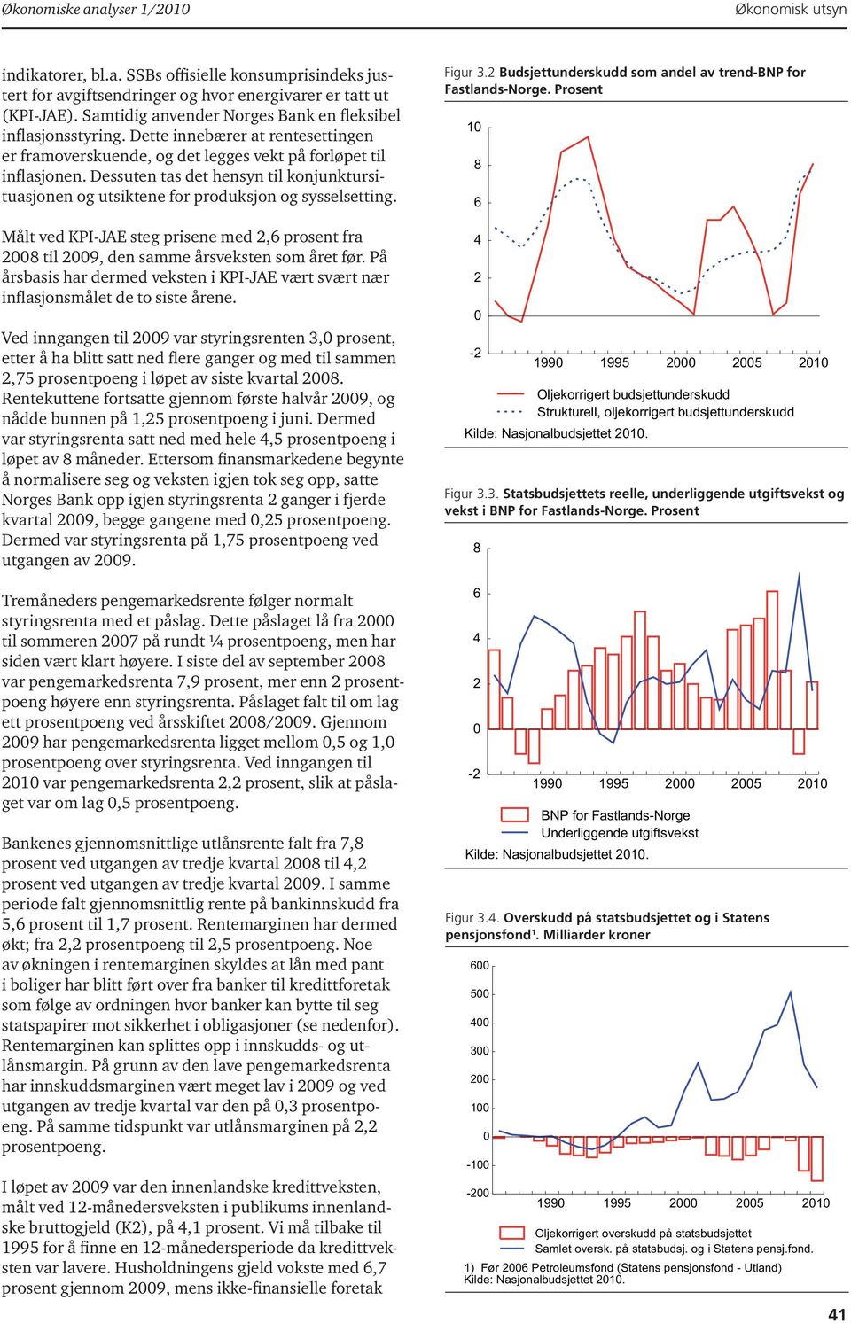 Dessuten tas det hensyn til konjunktursituasjonen og utsiktene for produksjon og sysselsetting. Målt ved KPI-JAE steg prisene med, prosent fra til 9, den samme årsveksten som året før.