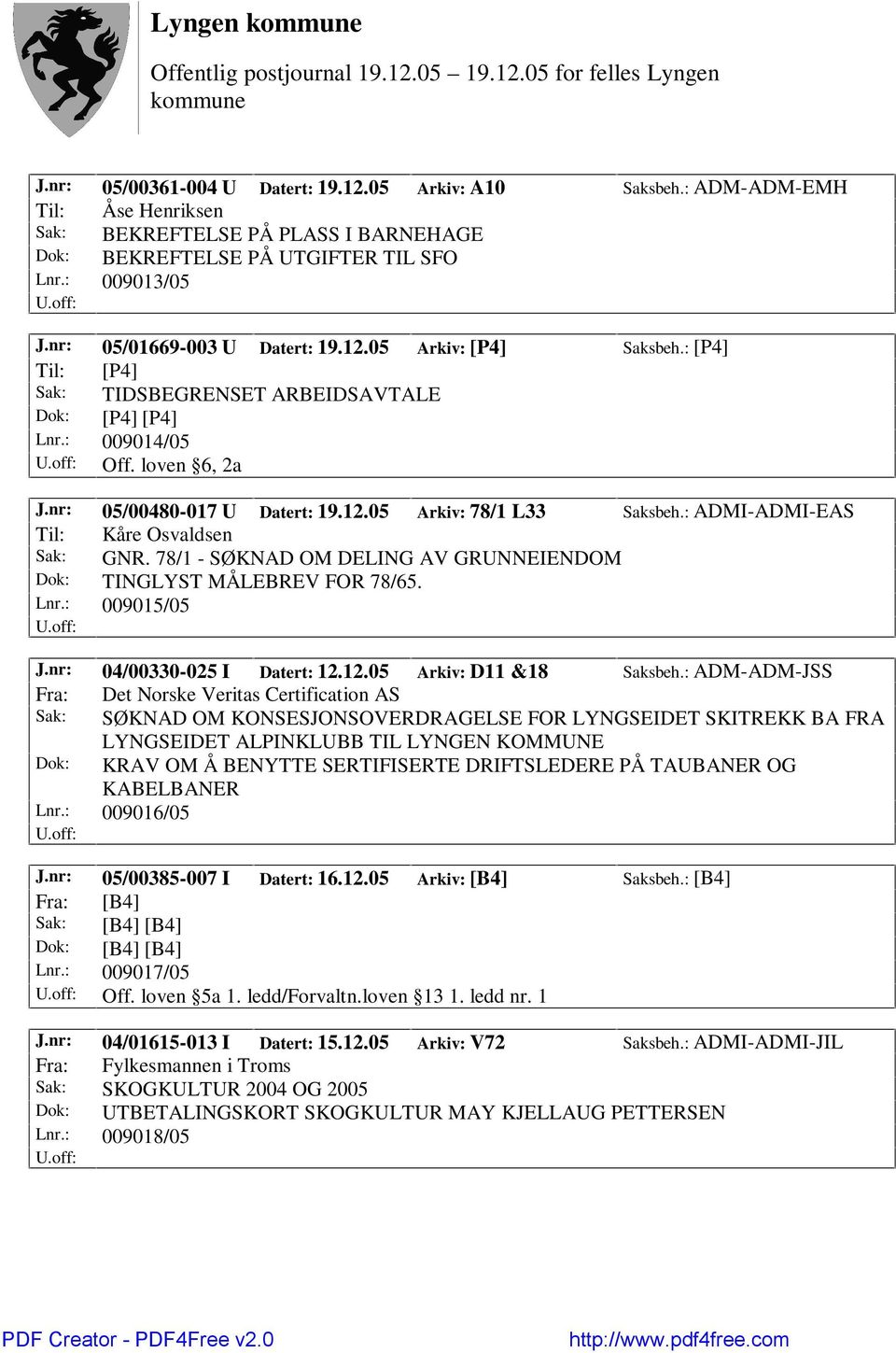 : ADMI-ADMI-EAS Til: Kåre Osvaldsen Sak: GNR. 78/1 - SØKNAD OM DELING AV GRUNNEIENDOM Dok: TINGLYST MÅLEBREV FOR 78/65. Lnr.: 009015/05 J.nr: 04/00330-025 I Datert: 12.12.05 Arkiv: D11 &18 Saksbeh.