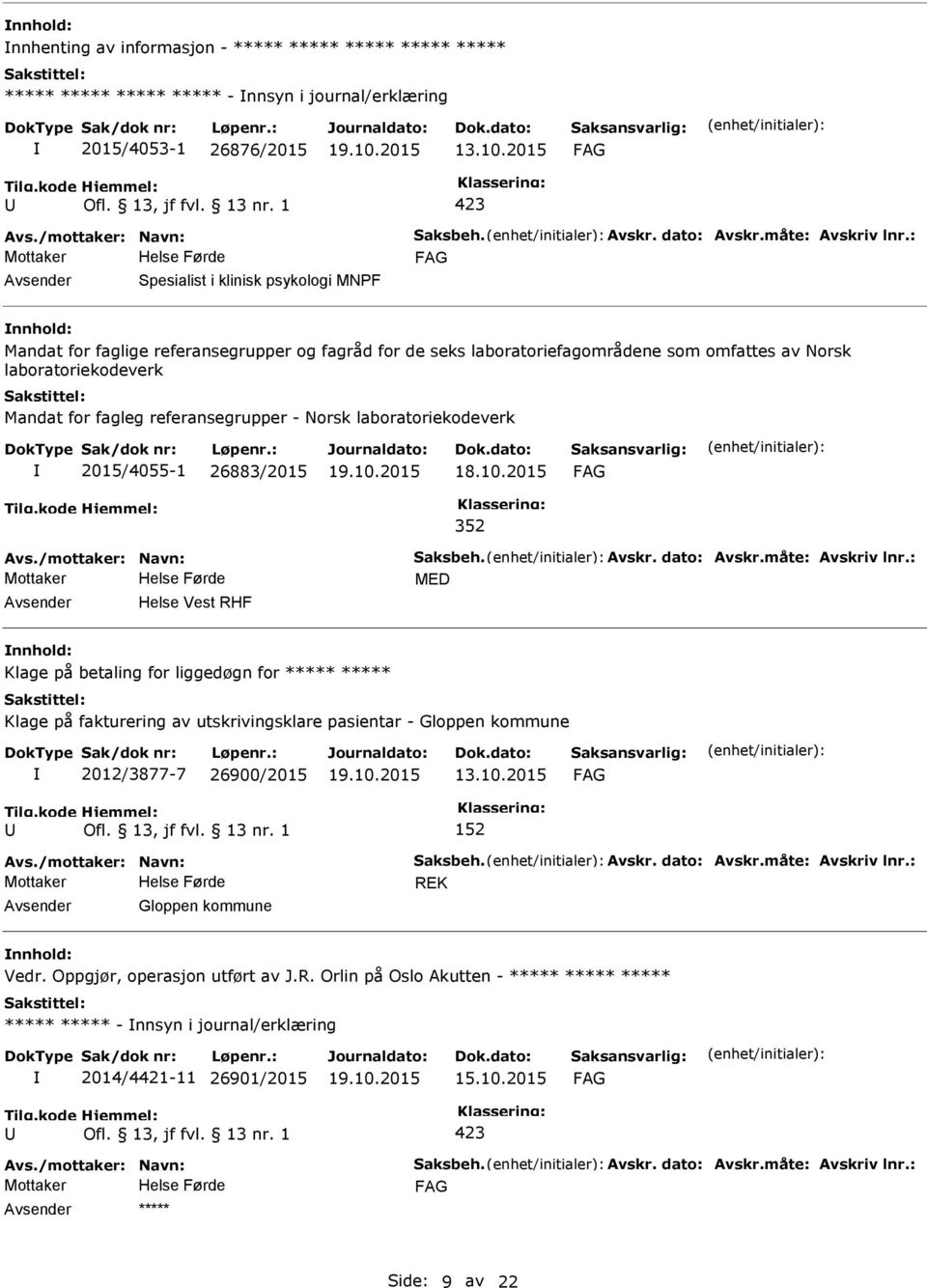 referansegrupper - Norsk laboratoriekodeverk 2015/4055-1 26883/2015 18.10.